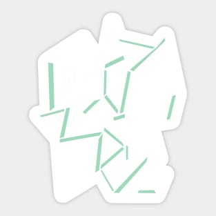 Abstract Lines Mint Sticker